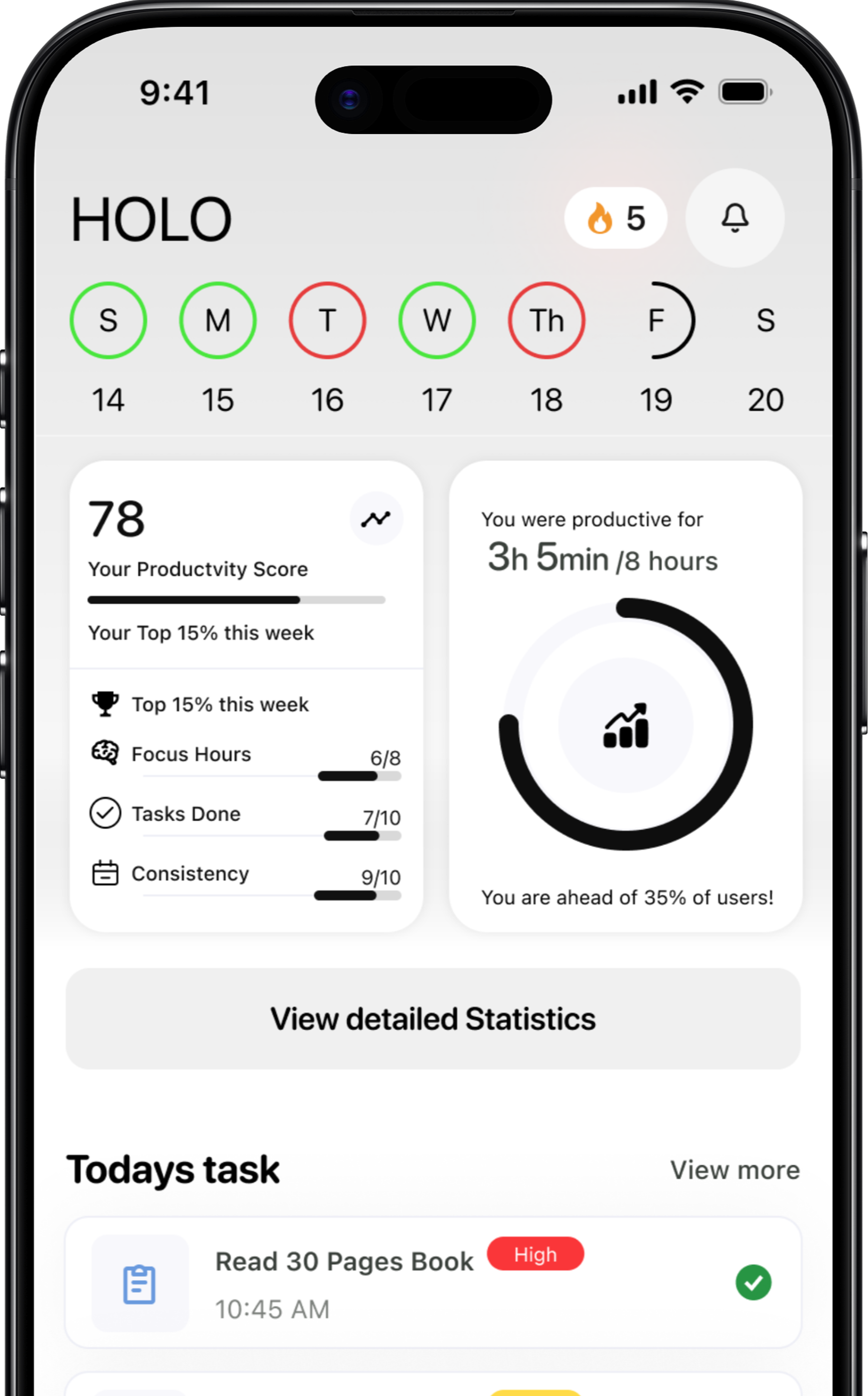 Holo App Dashboard